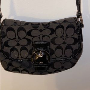 Real coach purse Black cross over coach bag